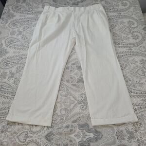 Britches by Samtex mens linen trouser 42x30 beachy resort wear vacation nautical